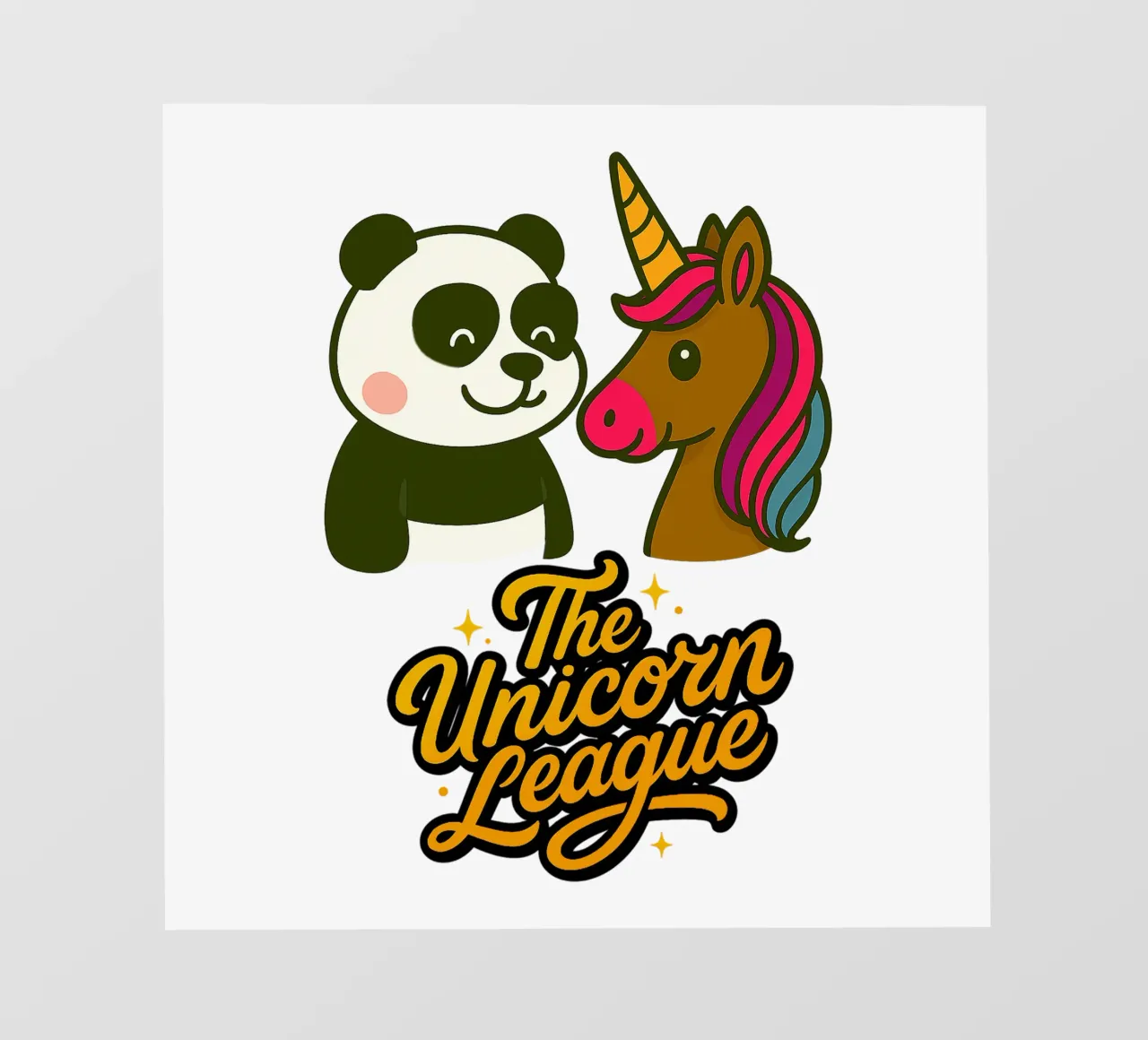 THE UNICORN LEAGUE - The Panda pellicola backlit da Vintage Van Gogh