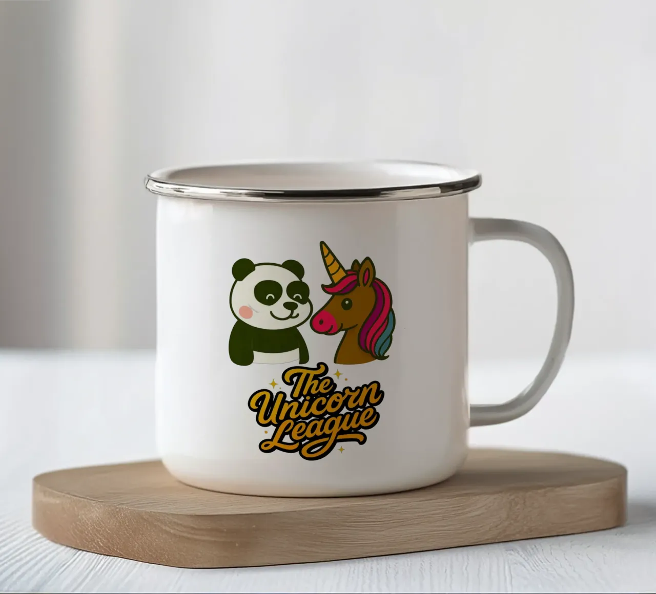 THE UNICORN LEAGUE - The Panda tazza in smalto da Vintage Van Gogh