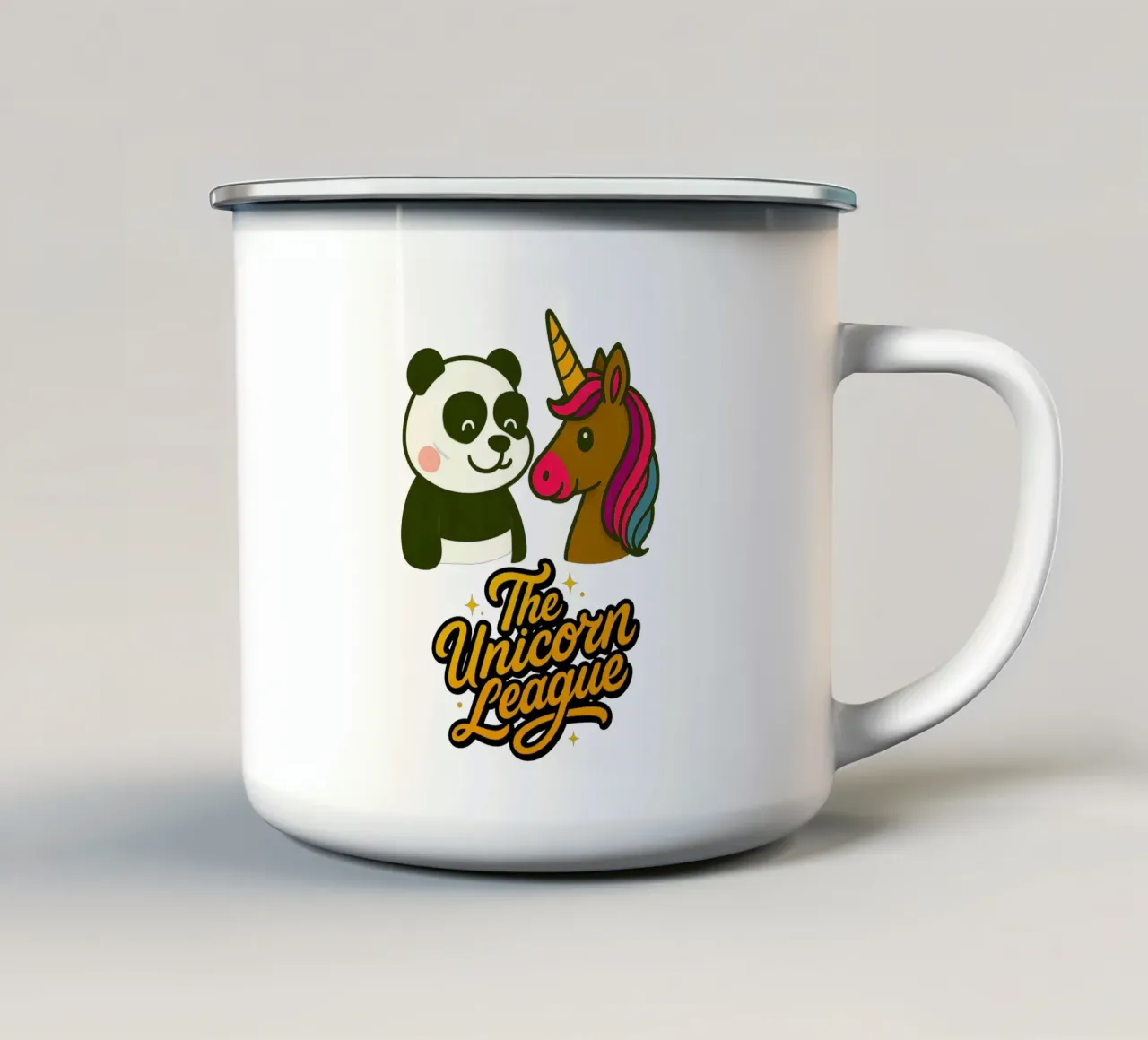 THE UNICORN LEAGUE - The Panda tazza in smalto da Vintage Van Gogh