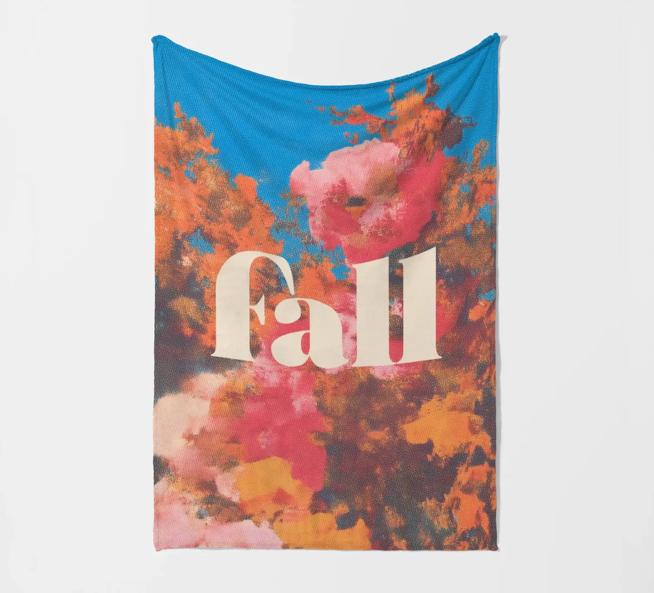Autunno rosa romantico coperta in pile da Carinaprint