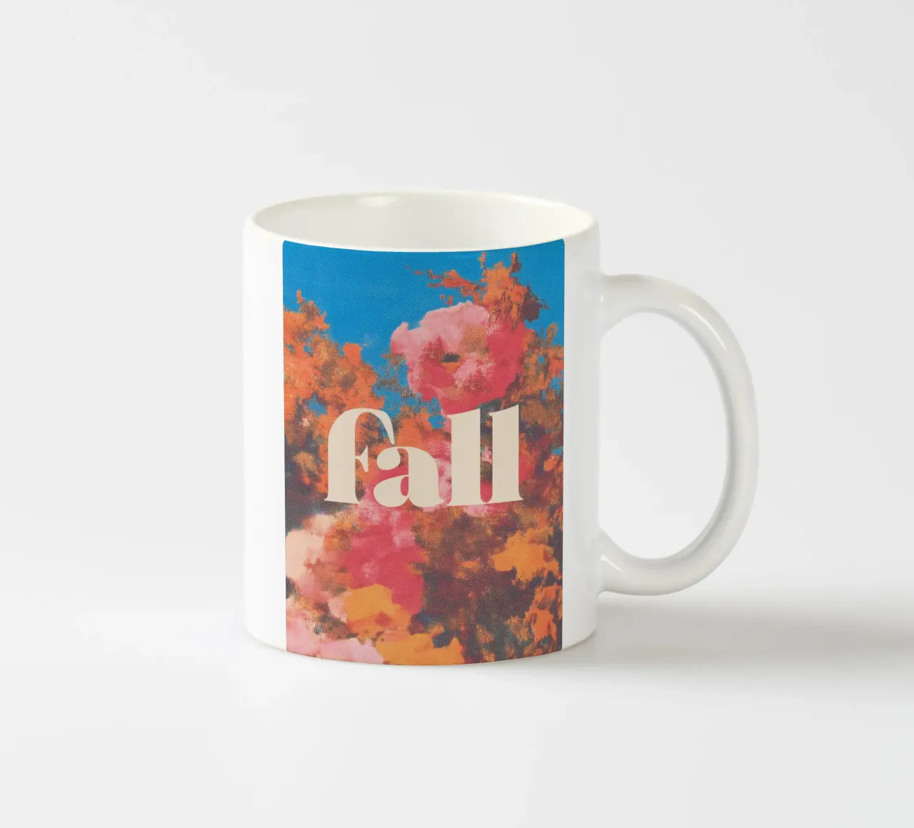 Autunno rosa romantico tazza in ceramica da Carinaprint
