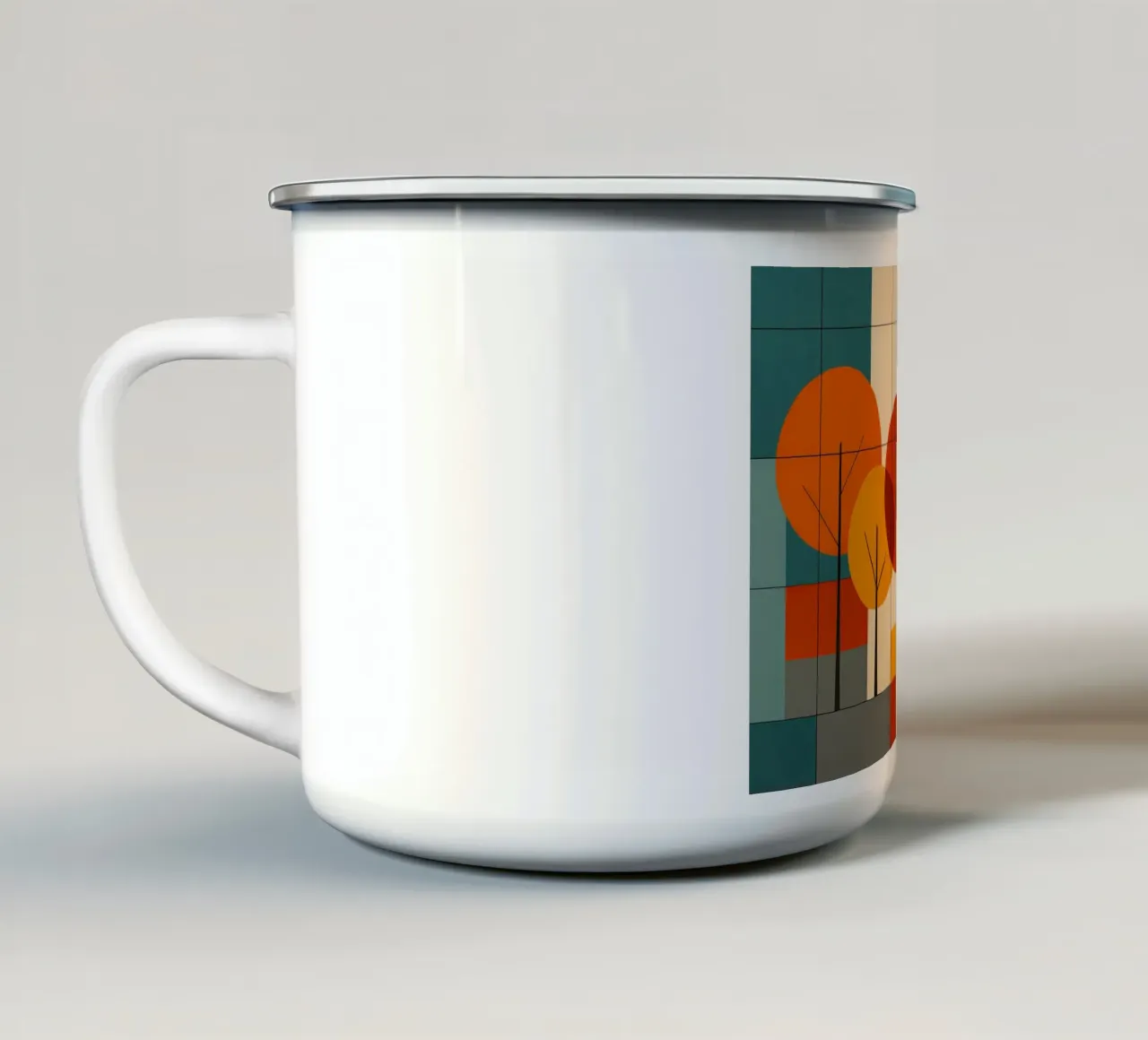 Griglia autunnale Bauhaus tazza in smalto da ARTOMATIC