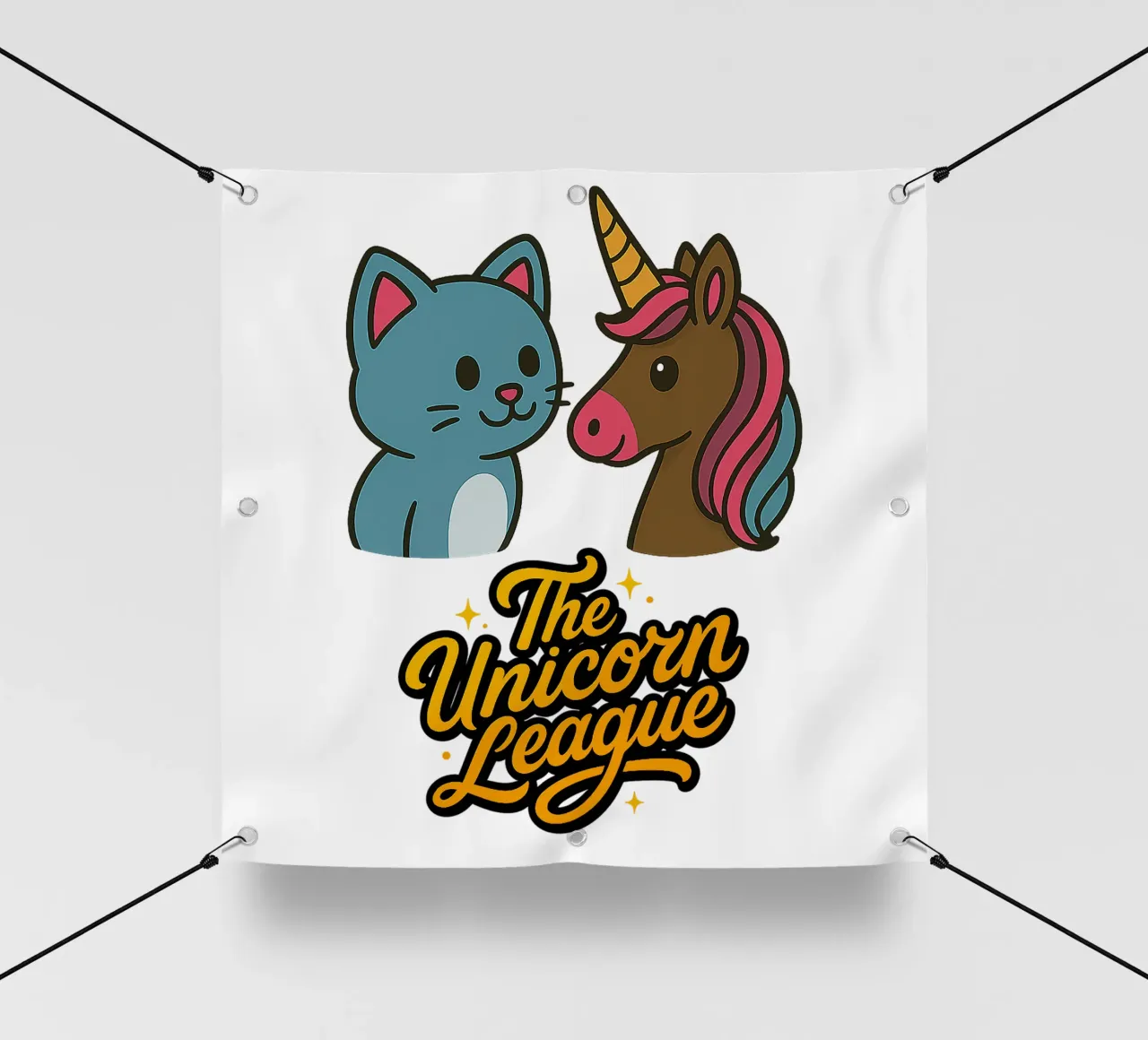 THE UNICORN LEAGUE - The Kitty telo in pvc da Vintage Van Gogh