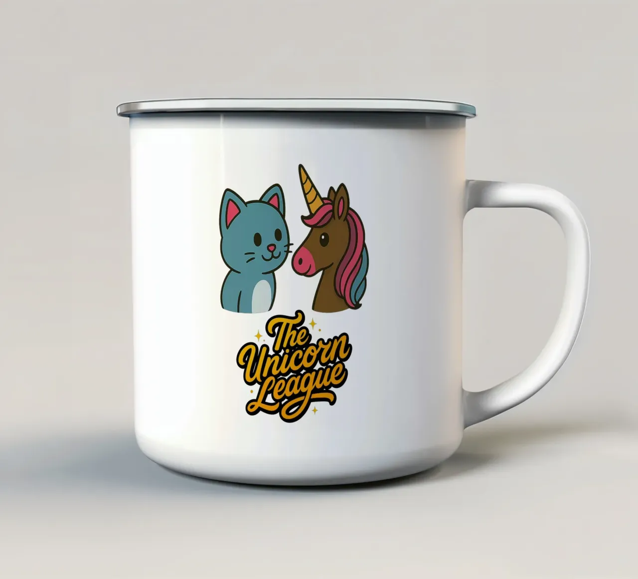 THE UNICORN LEAGUE - The Kitty tazza in smalto da Vintage Van Gogh