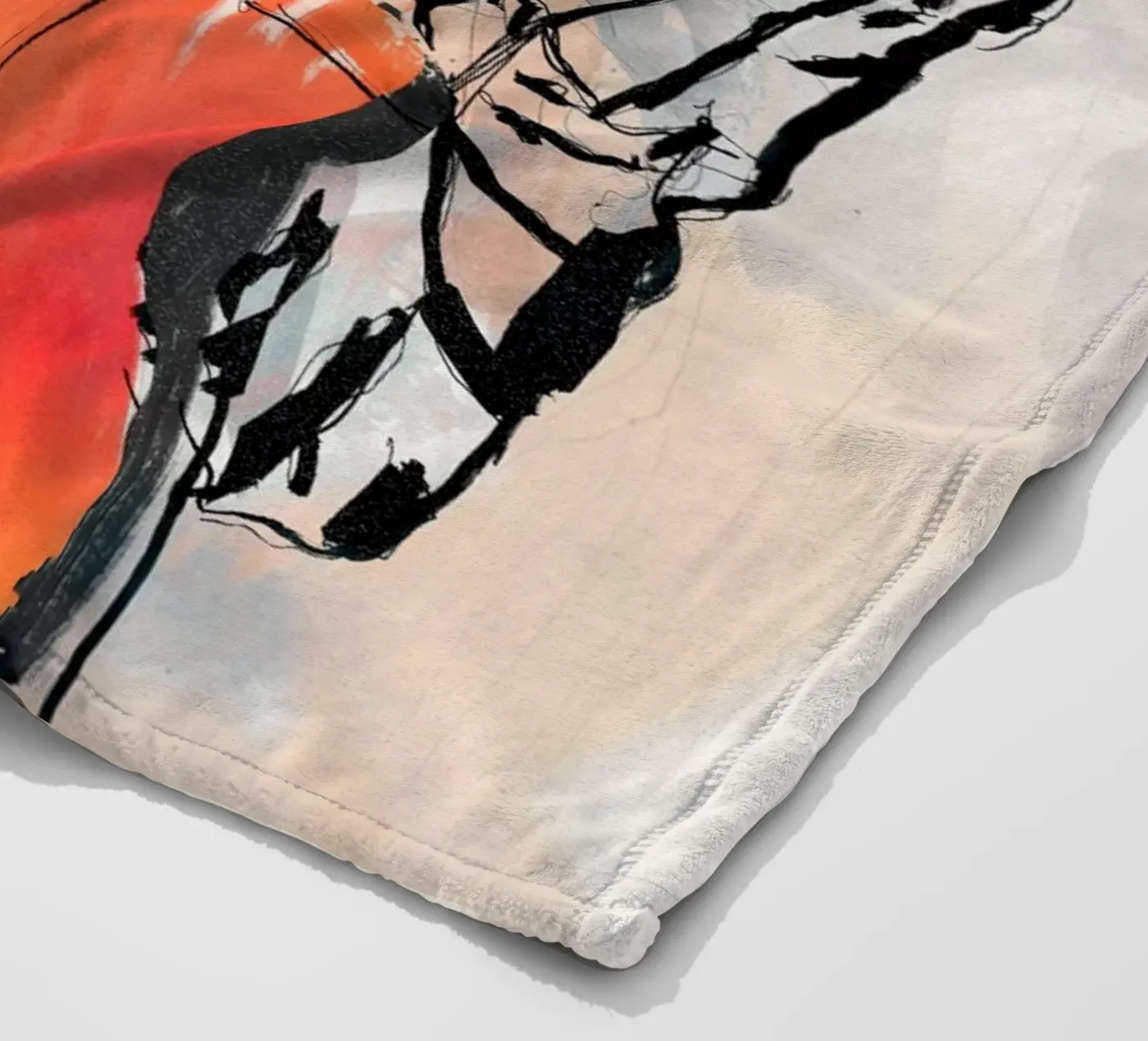 peach deeper fleece blanket by k i m