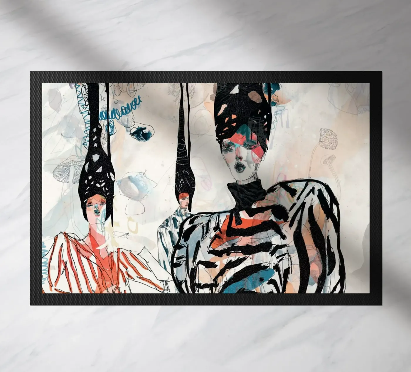 peach deeper doormat by k i m