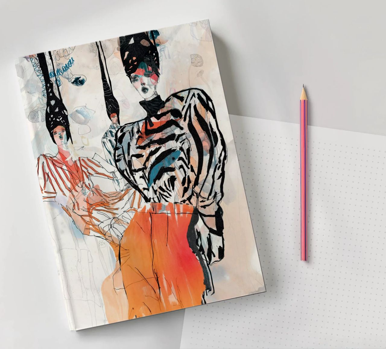 peach deeper notebook by k i m