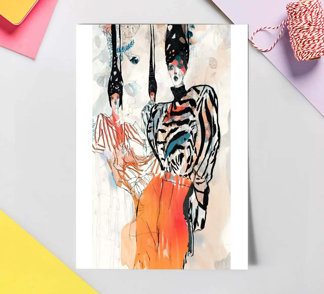 peach deeper sticker sheet by k i m