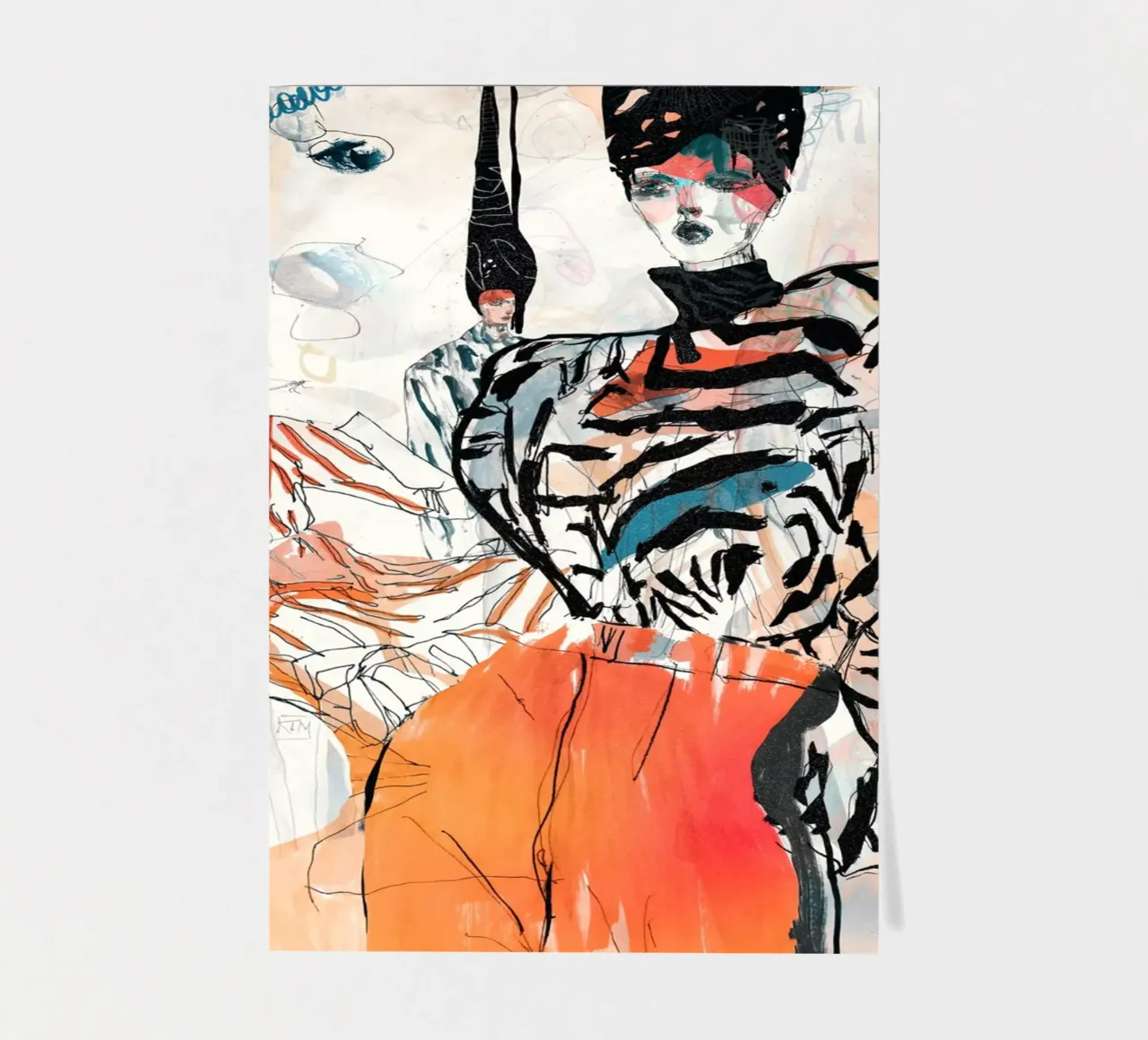 peach deeper sticker sheet by k i m