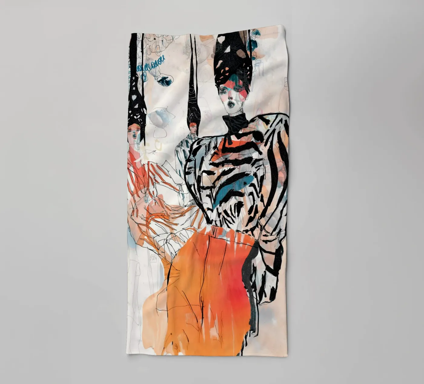 peach deeper towel by k i m