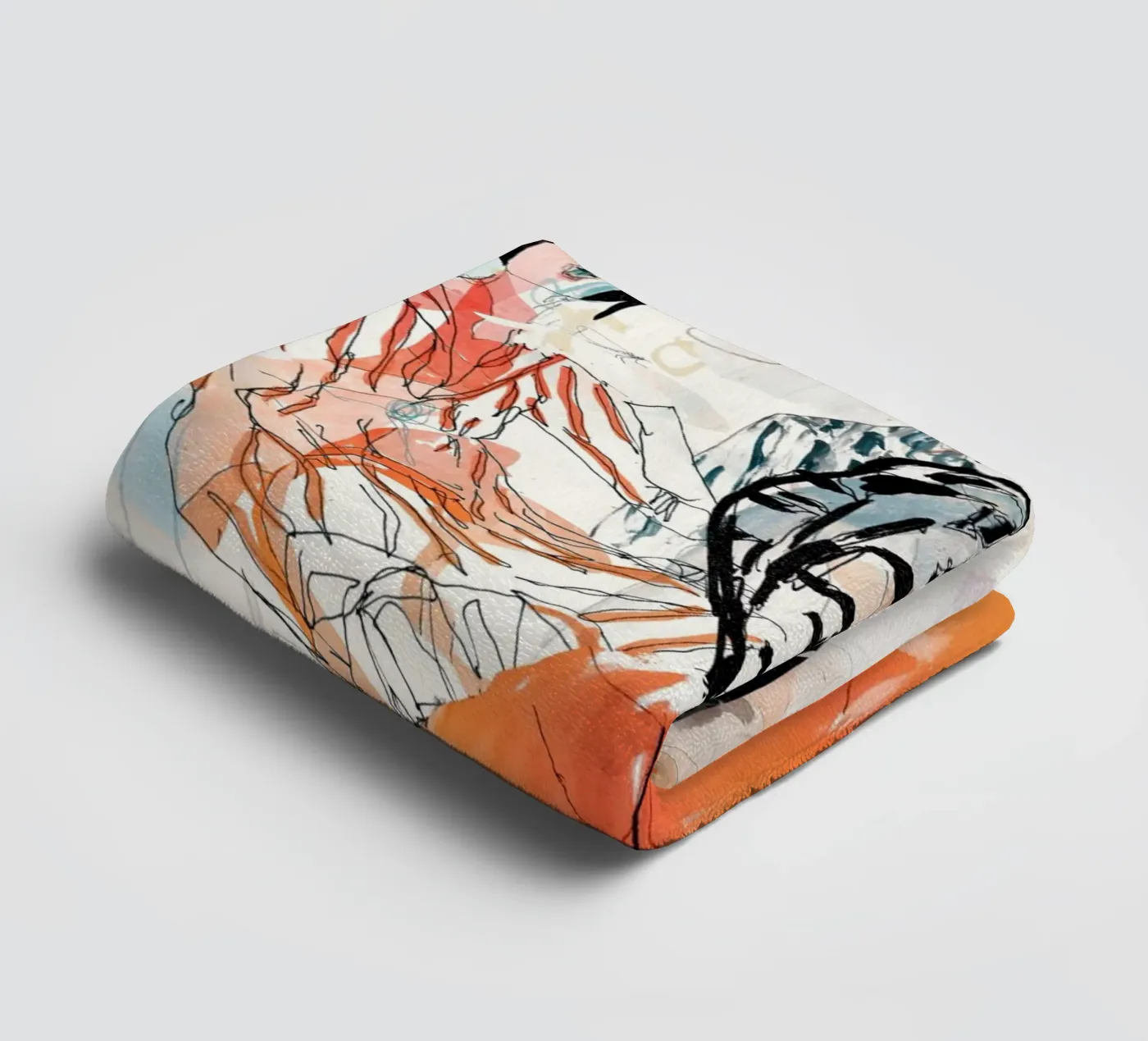 peach deeper towel by k i m