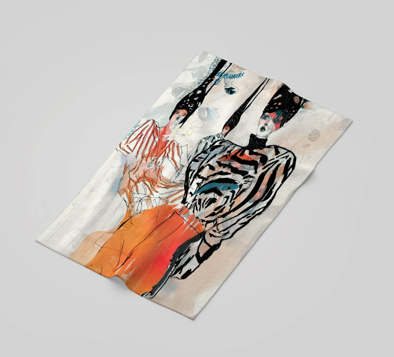 peach deeper beach towel by k i m