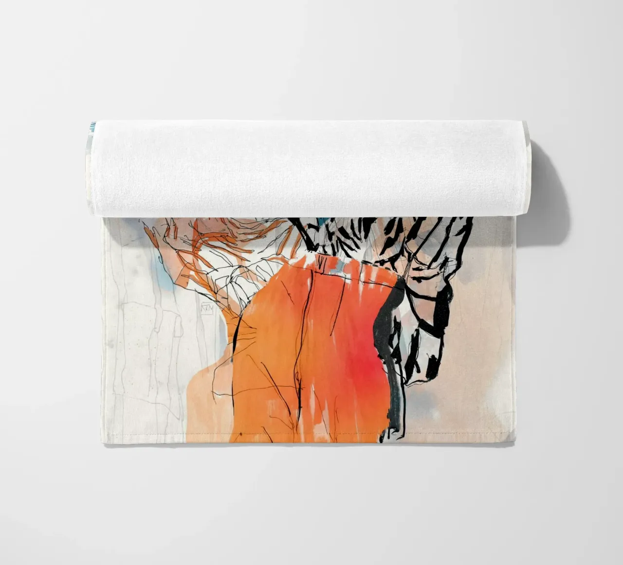 peach deeper beach towel by k i m