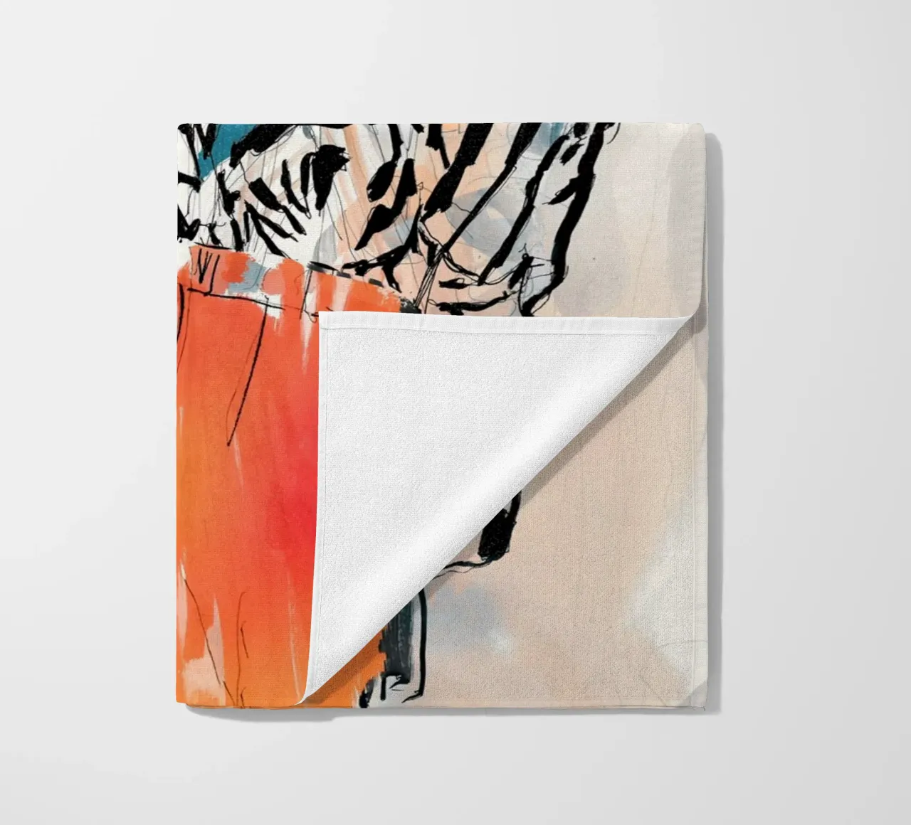 peach deeper beach towel by k i m