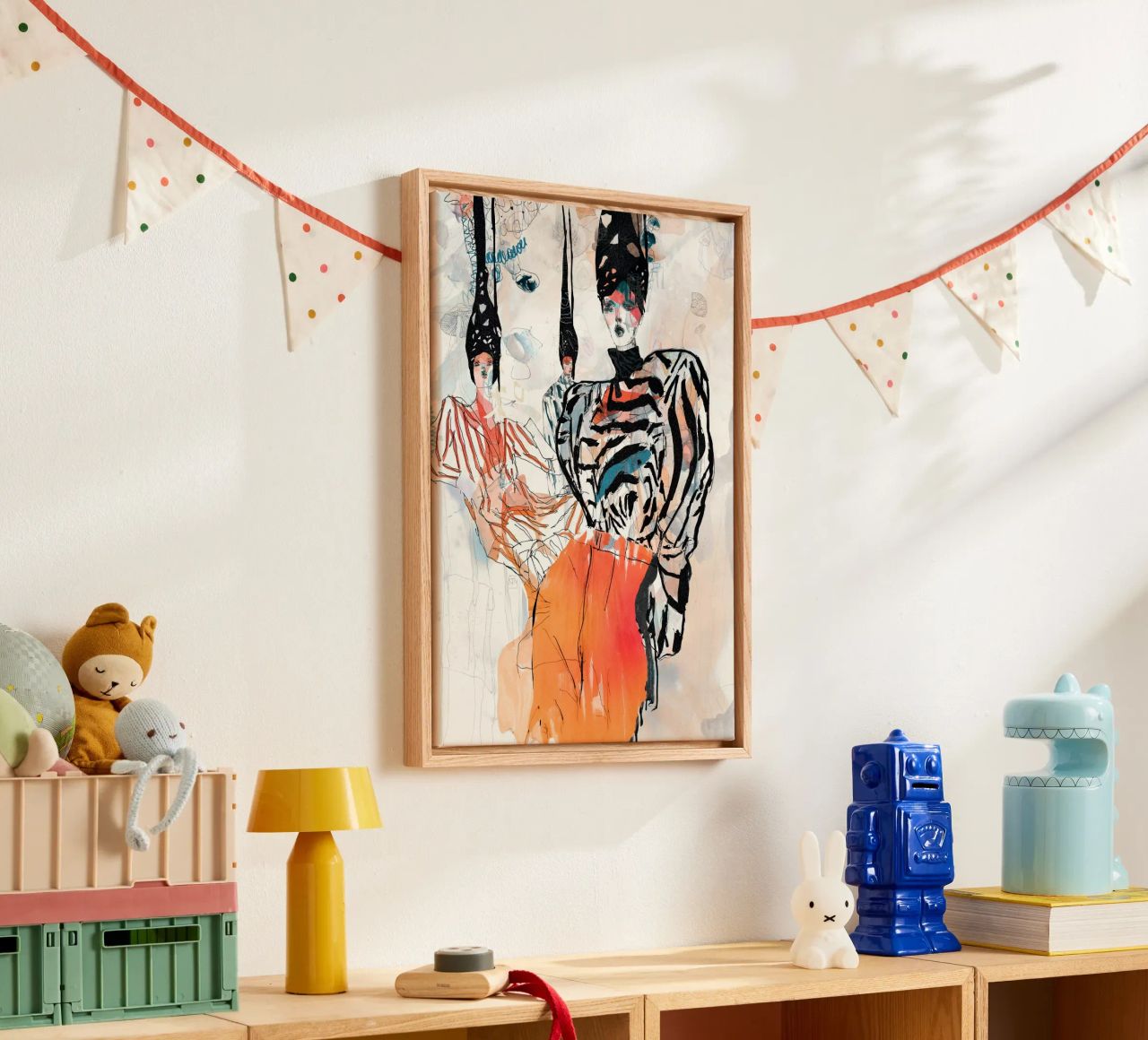 peach deeper canvas by k i m