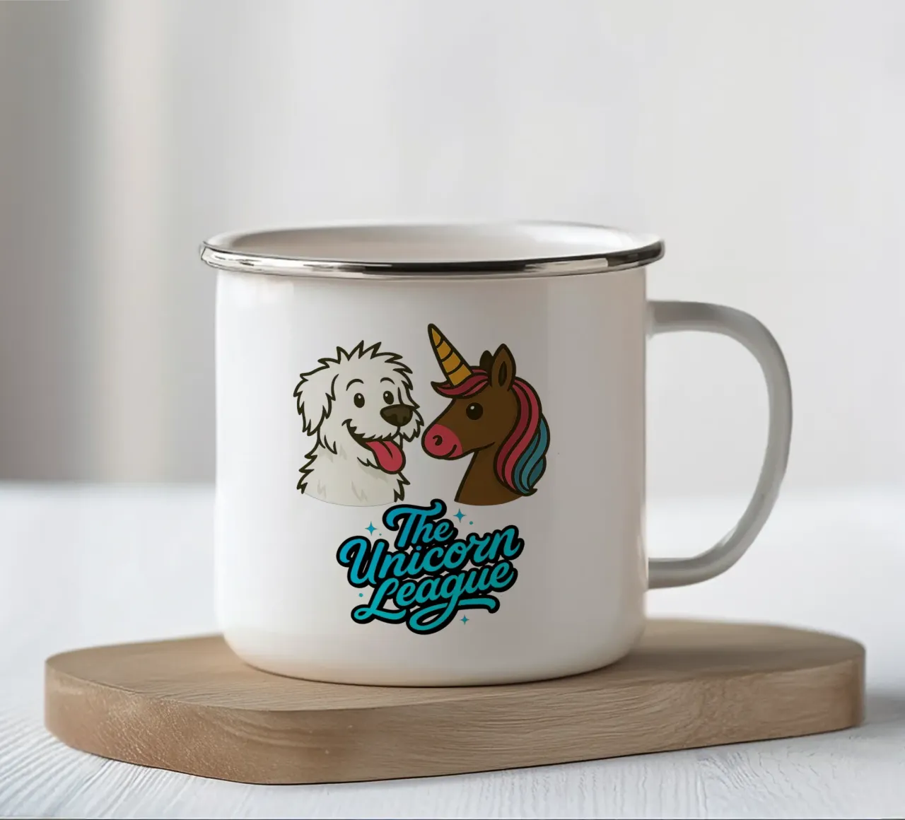 THE UNICORN LEAGUE - The Puppy tazza in smalto da Vintage Van Gogh