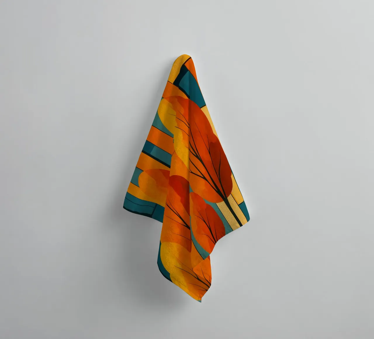 Modern Kleurrijk Abstract Landschap badhanddoek van ARTOMATIC