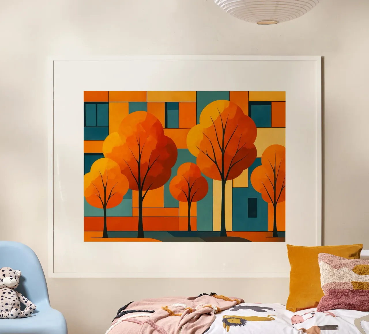 Paesaggio astratto moderno e colorato carta hahnemühle da ARTOMATIC