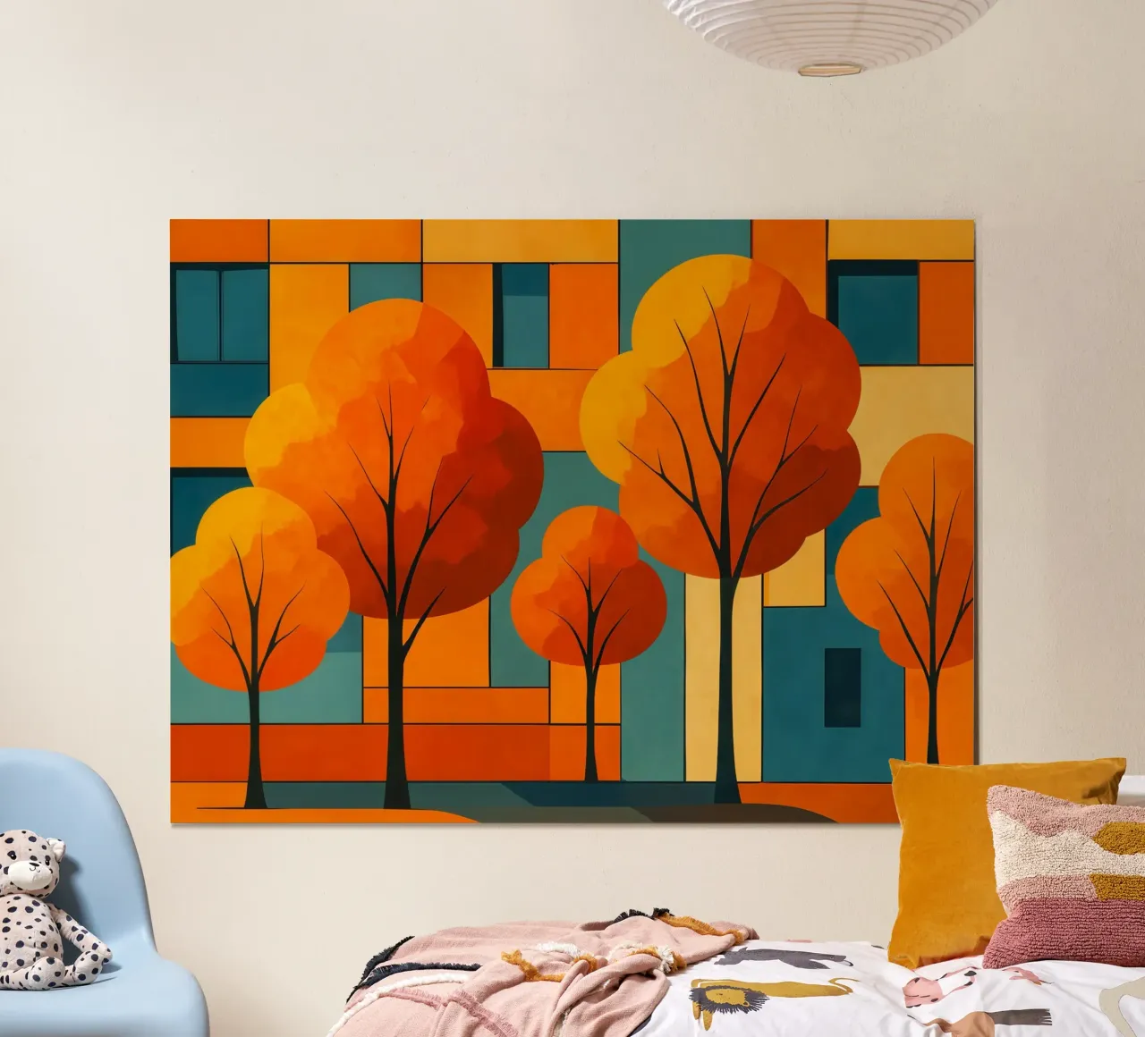 Paesaggio astratto moderno e colorato carta hahnemühle da ARTOMATIC