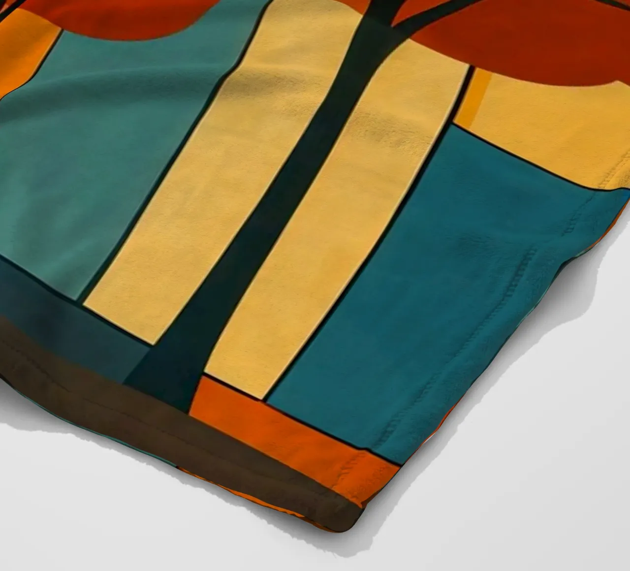Paesaggio astratto moderno e colorato coperta in pile da ARTOMATIC
