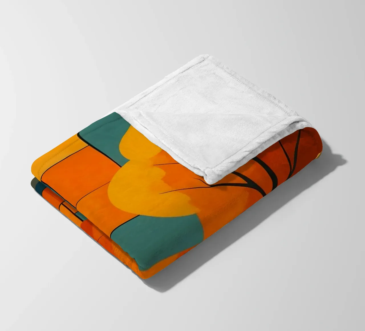 Paesaggio astratto moderno e colorato coperta in pile da ARTOMATIC
