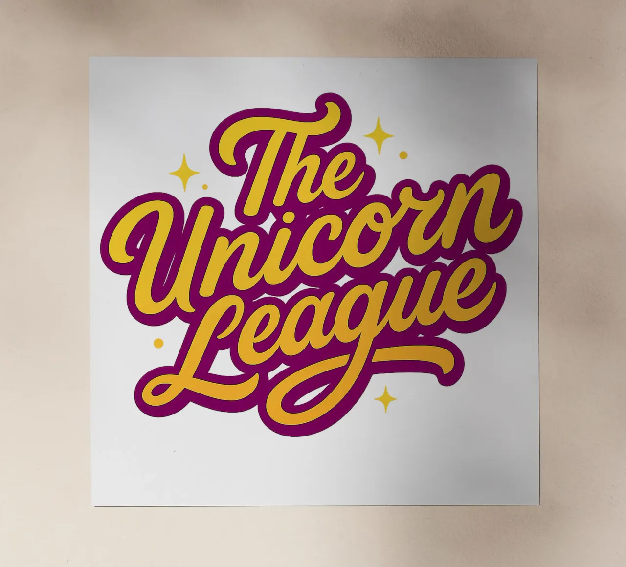 THE UNICORN LEAGUE - Font pellicola backlit da Vintage Van Gogh