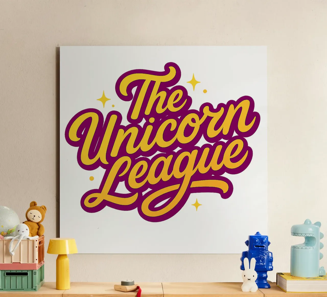 THE UNICORN LEAGUE - Font alluminio dibond da Vintage Van Gogh