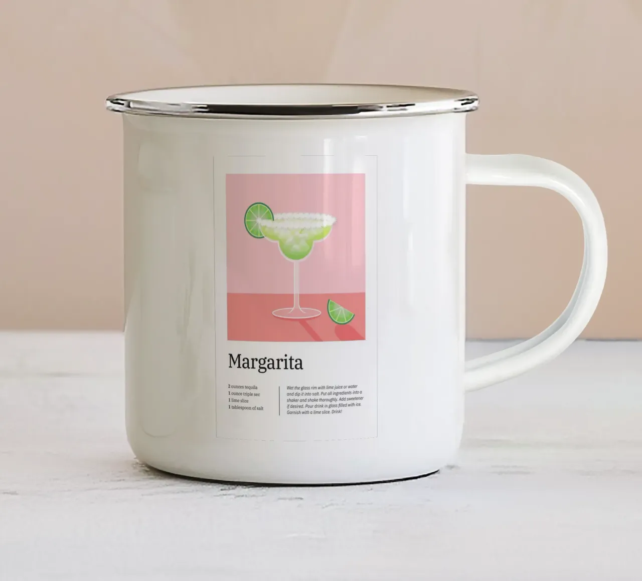 Margarita cocktail series tazza in smalto da Schuhmann Design