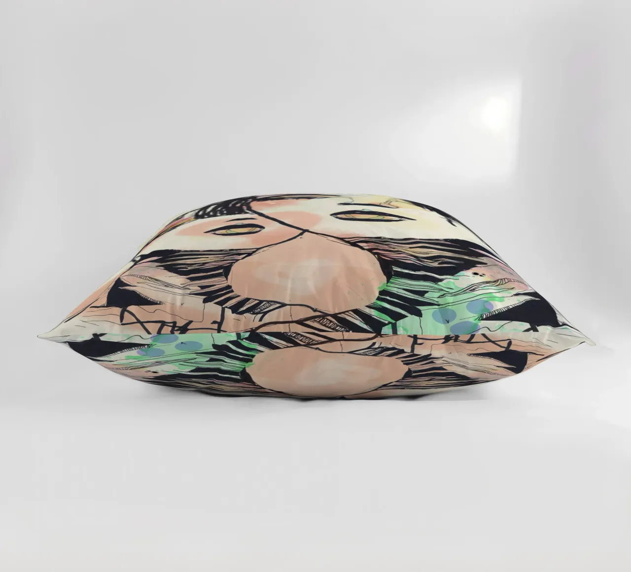 mind against decorative cushion by k i m