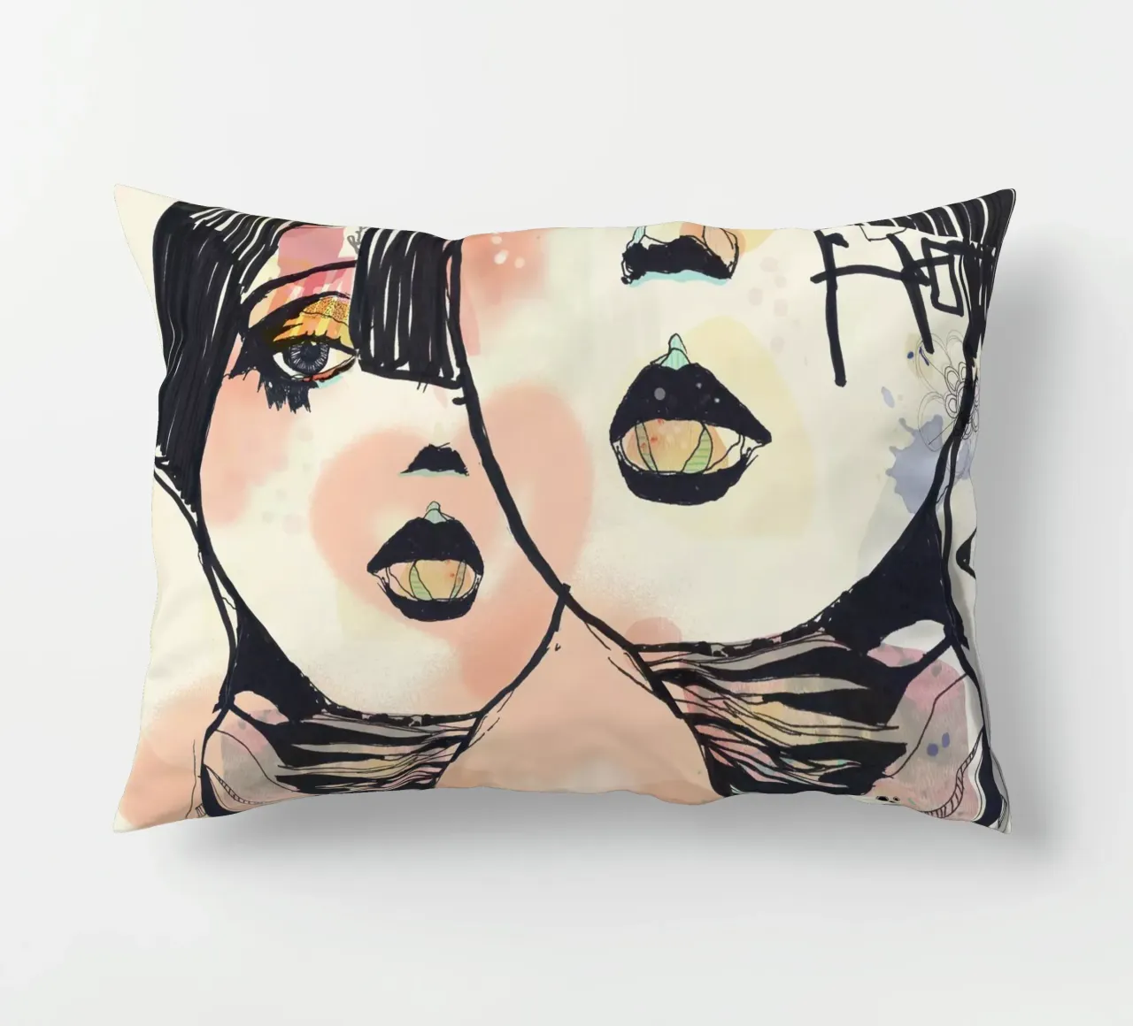 mind against decorative cushion by k i m