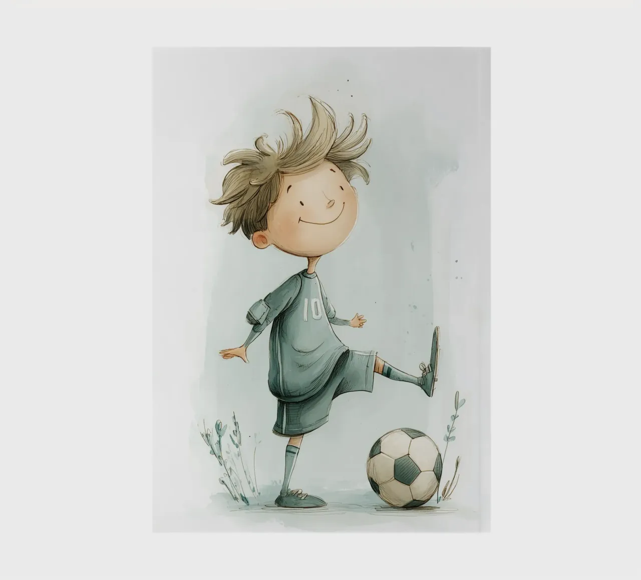 Poster di un piccolo calciatore per la cameretta di un bambino diario da Kid’s Dream