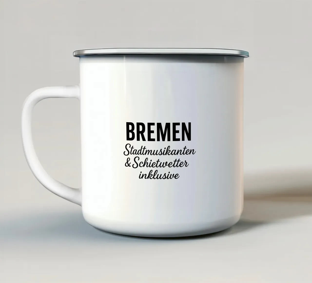 Brema - Musicisti della città e tempo atmosferico incluso tazza in smalto da Fies&Fein