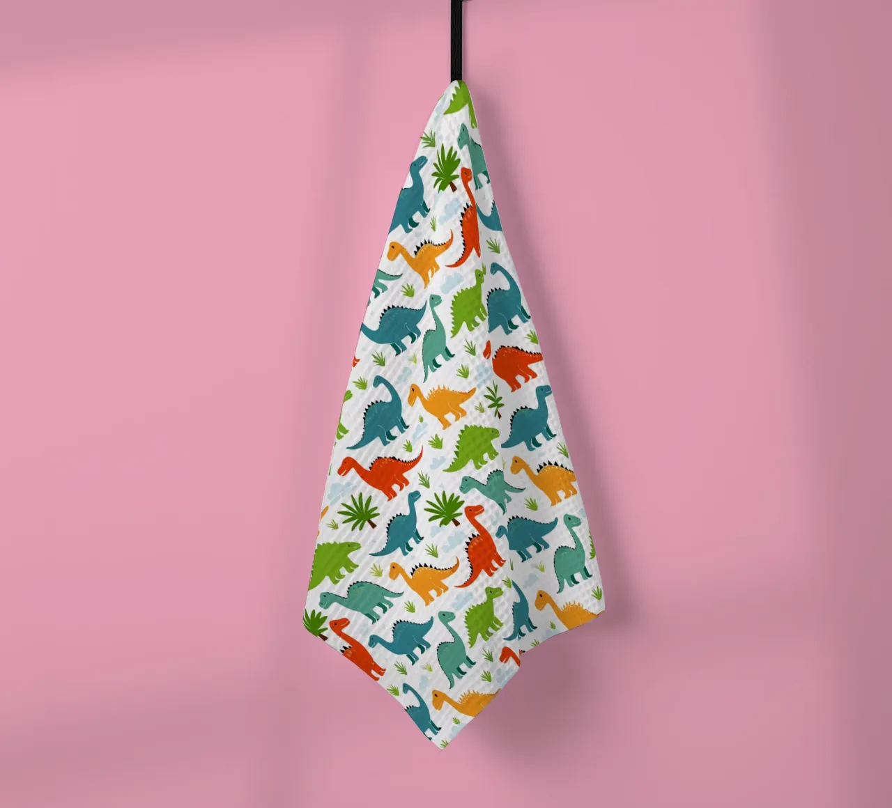 Dinosauri - Stampa colorata canovaccio da cucina da Hightown Design