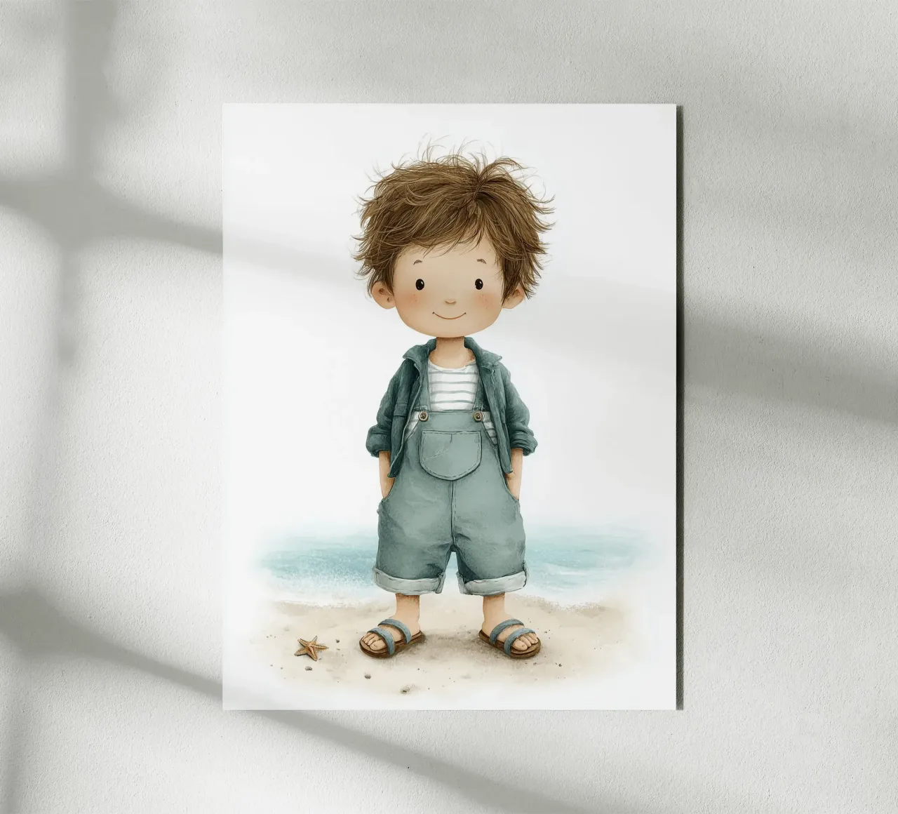 Poster per la cameretta di un bambino in spiaggia alluminio dibond da Kid’s Dream