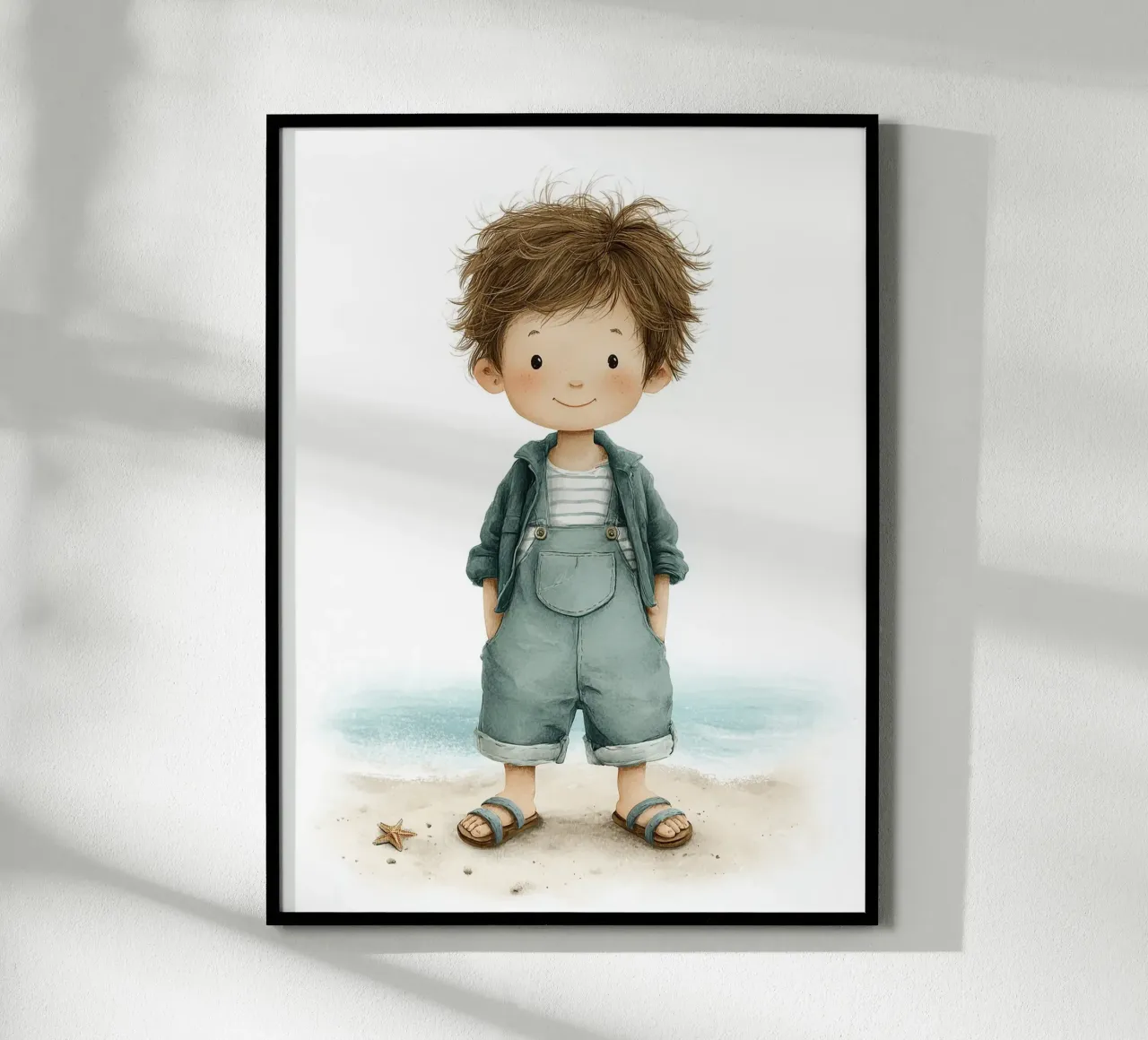Poster per la cameretta di un bambino in spiaggia carta hahnemühle da Kid’s Dream