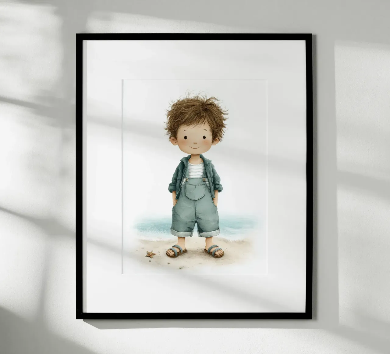 Poster per la cameretta di un bambino in spiaggia carta hahnemühle da Kid’s Dream