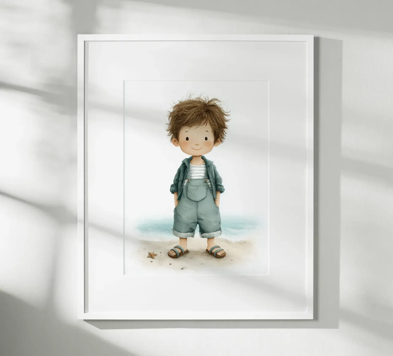 Poster per la cameretta di un bambino in spiaggia carta hahnemühle da Kid’s Dream