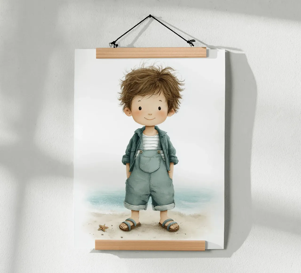 Poster per la cameretta di un bambino in spiaggia carta hahnemühle da Kid’s Dream