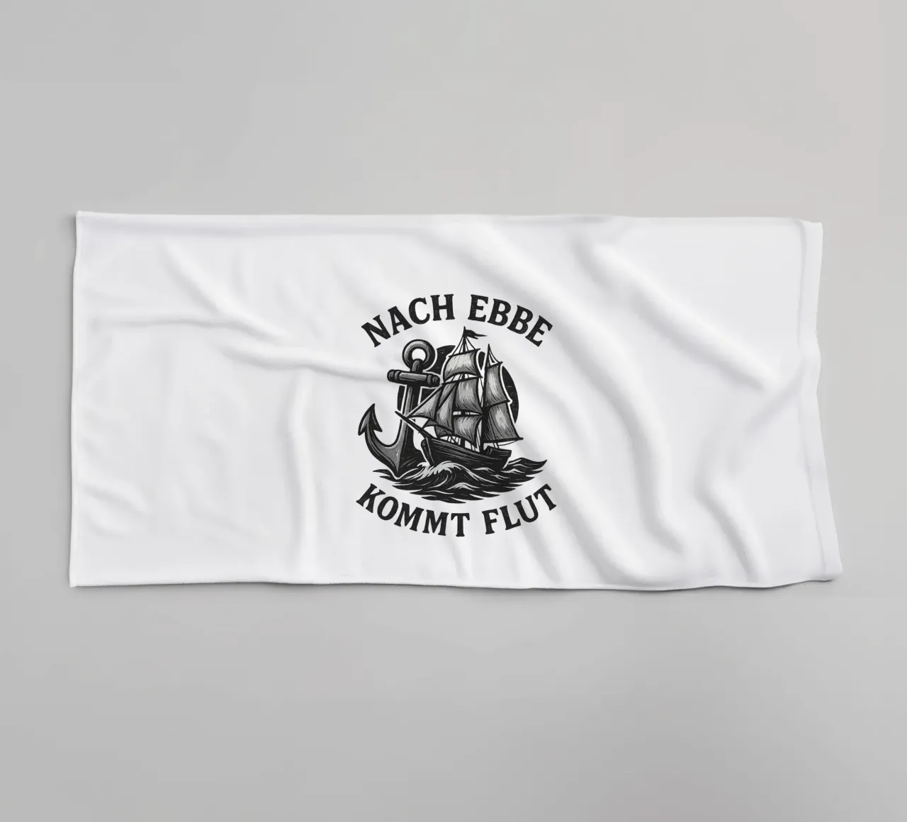 After low tide comes high tide - Rustic sailor design towel by Fies&Fein