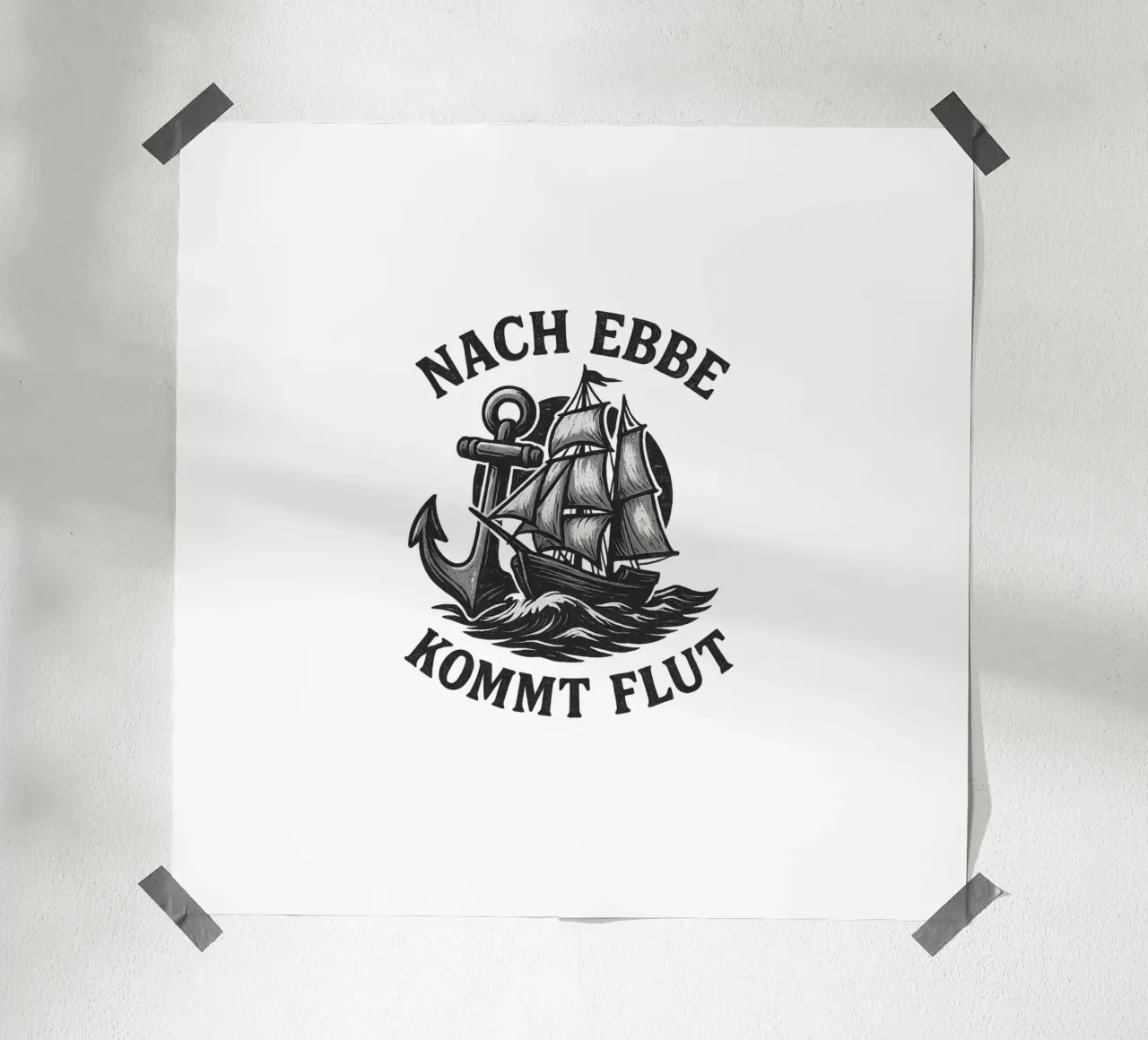 Nach Ebbe kommt Flut – Rustikales Seemanns-Design Hahnemühle von Fies&Fein