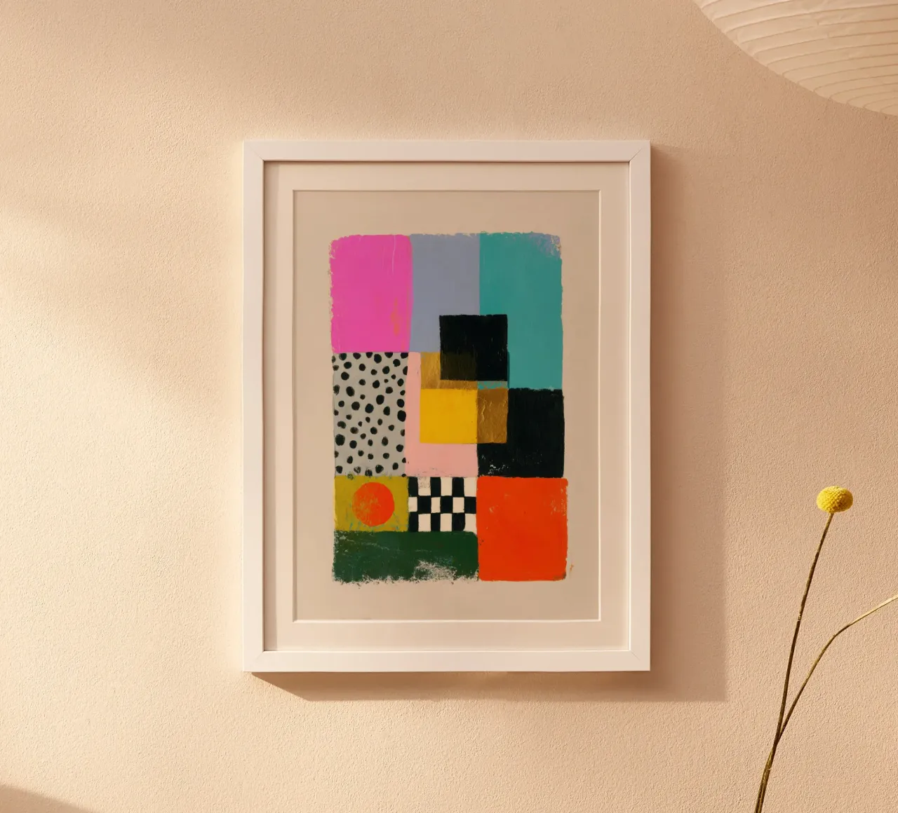 Design geometrico astratto Colori audaci carta hahnemühle da Nikis Art Studio