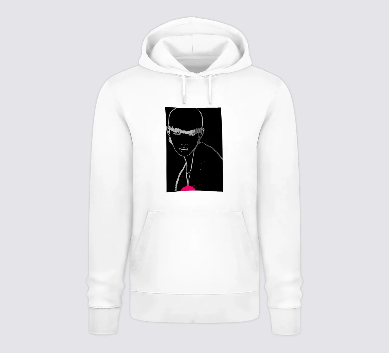 weiß und schwarz Hoodie von k i m