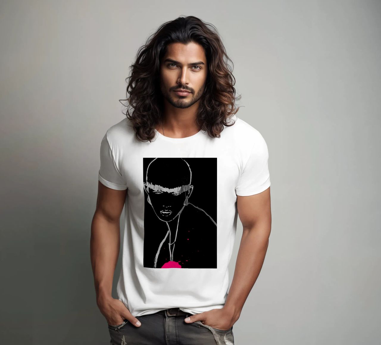bianco e nero t-shirt da k i m