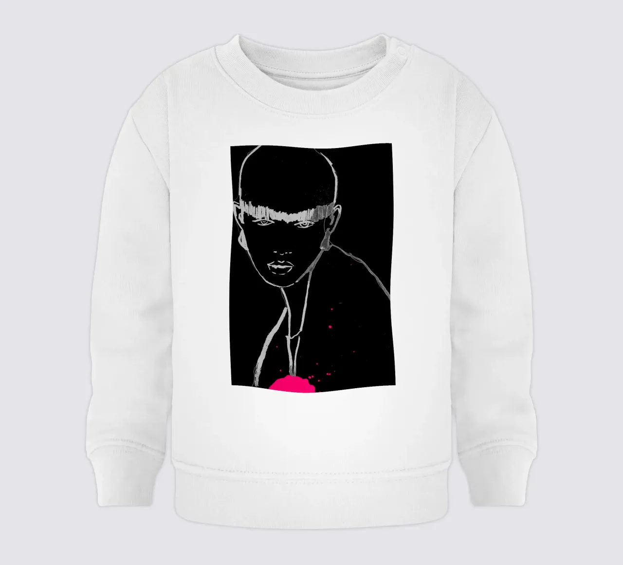 bianco e nero felpa neonato da k i m