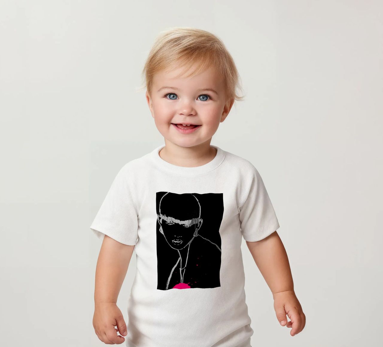 bianco e nero maglietta neonato da k i m