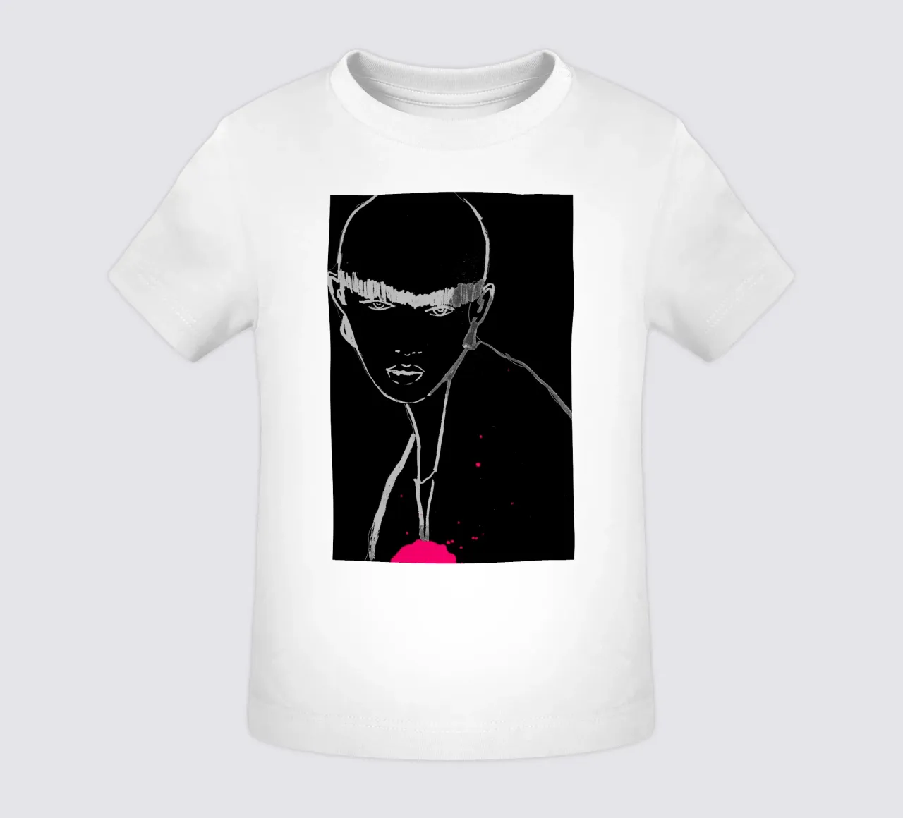 blanco y negro camiseta de bebé de k i m
