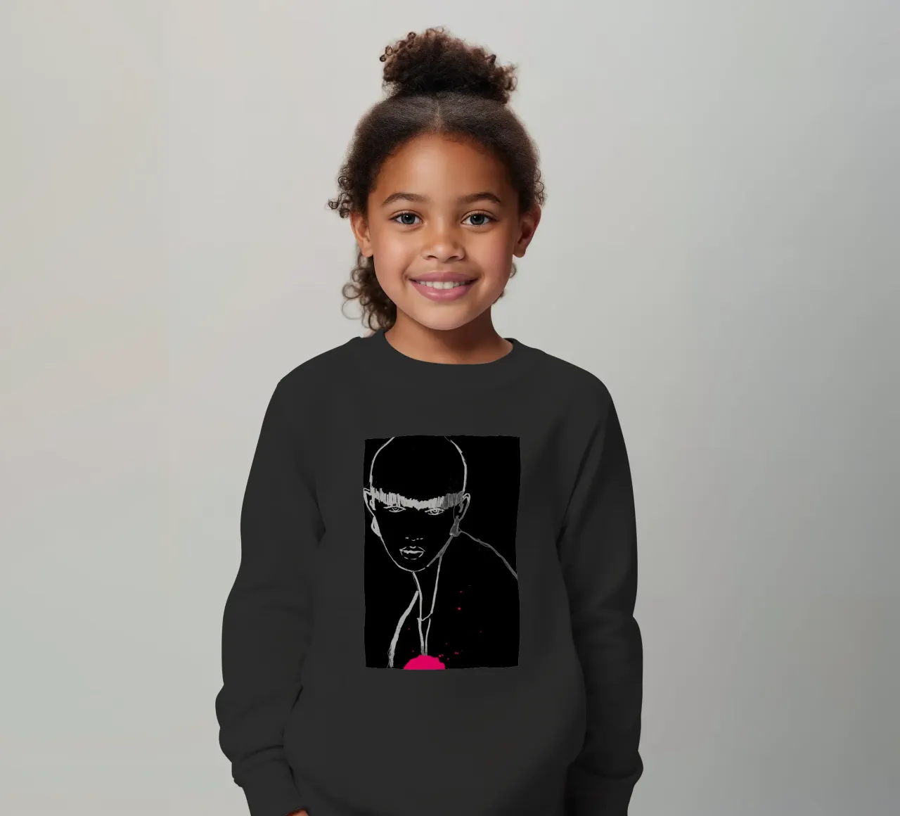 bianco e nero felpa bambino da k i m