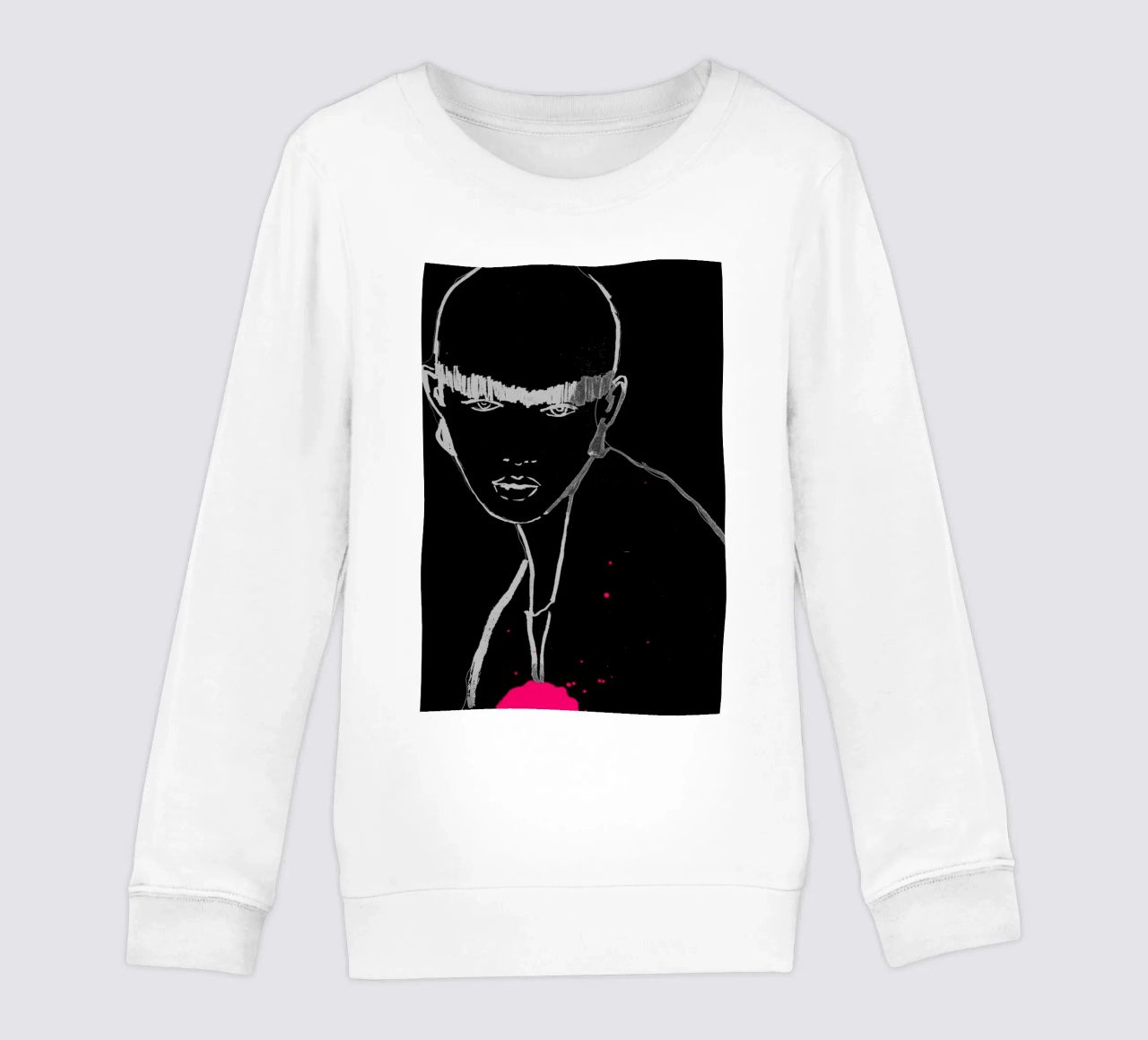 bianco e nero felpa bambino da k i m