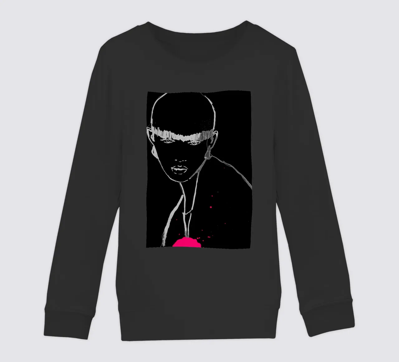 bianco e nero felpa bambino da k i m