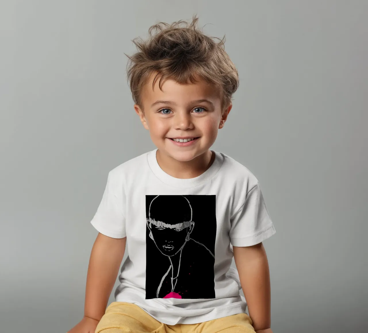 bianco e nero t-shirt bambini da k i m